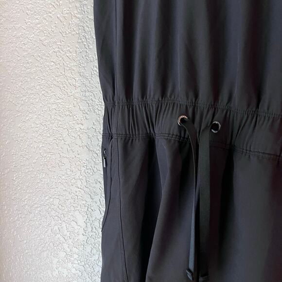 Patagonia Women’s Fleetwith Dress Black Sleeveless Drawstring Small Criss Cross - Picture 4 of 9